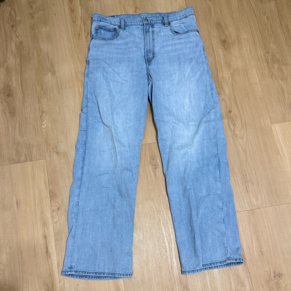 American Eagle Outfitters Light Blue High Rise Stovepipe Jeans